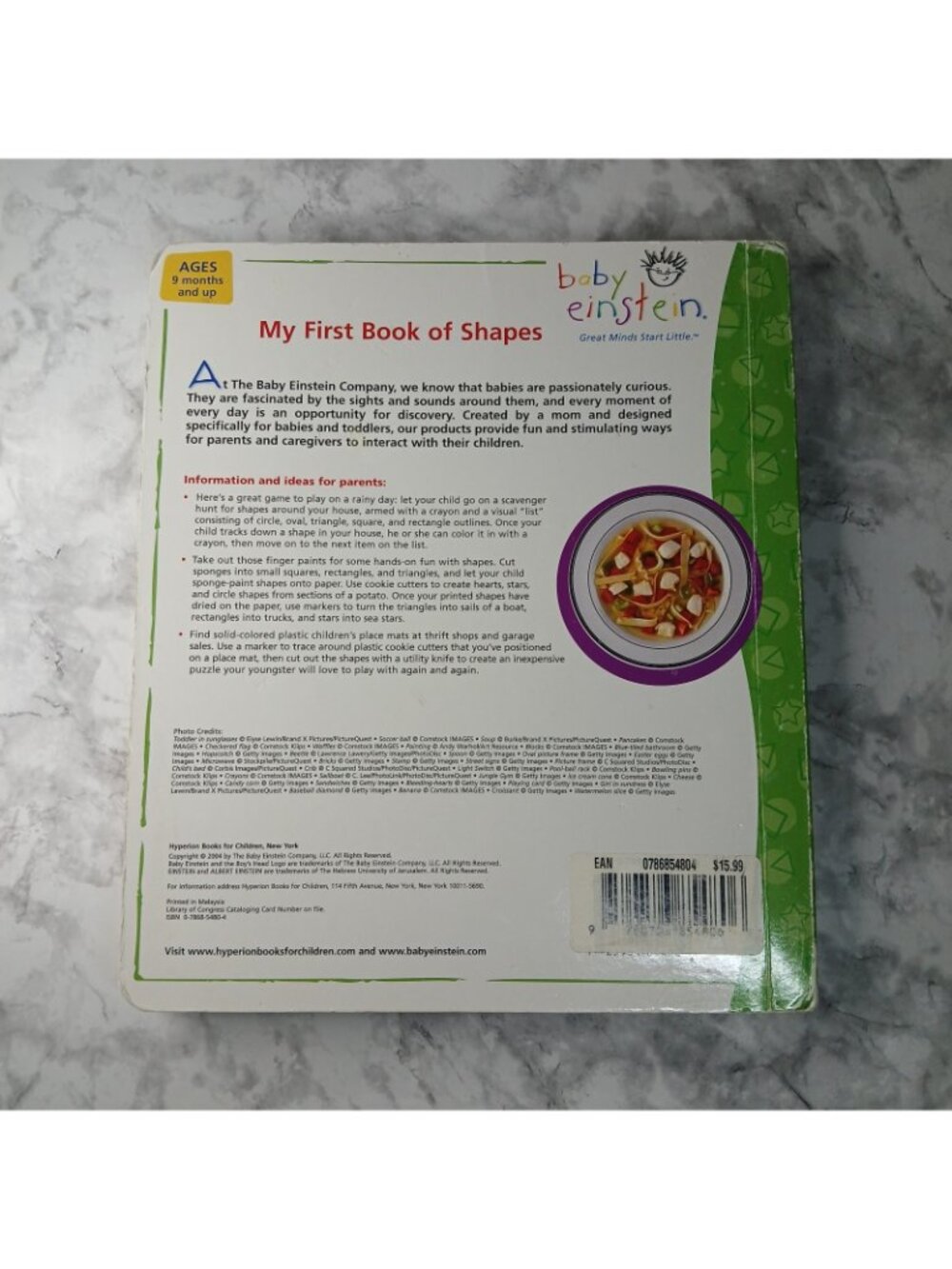Baby Einstein My First Book of Shapes Board Book Disney Early Learning Toddler - Picture 2 of 9